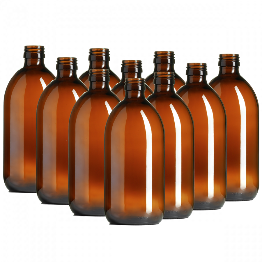 BULK BUY: 10 x 250ml Amber Glass Sirop Bottles