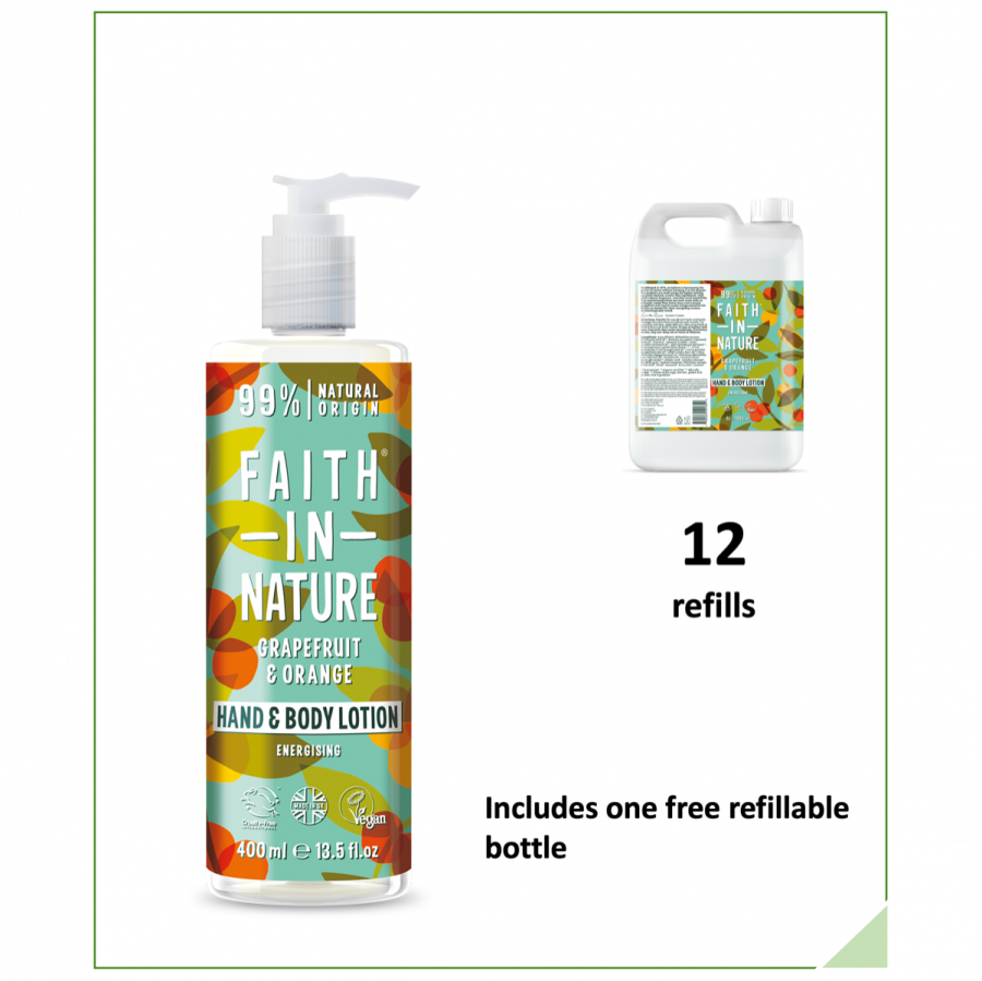Faith In Nature – Grapefruit & Orange – Hand and Body Lotion – 5L