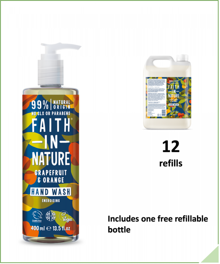 Faith In Nature – Grapefruit & Orange – Hand Wash – 5L