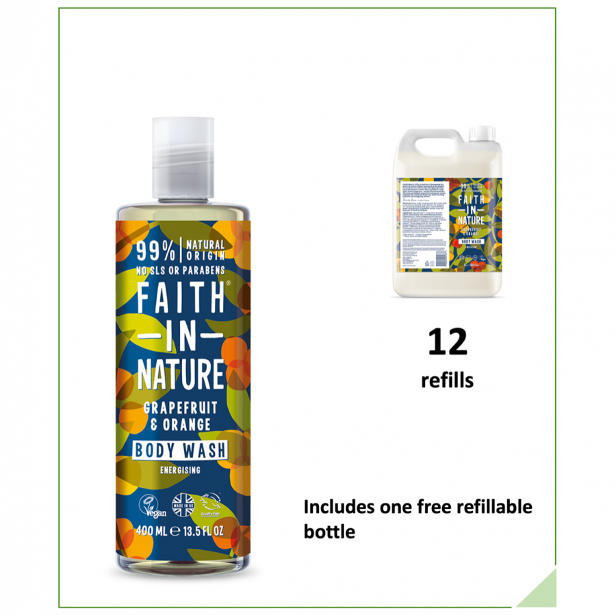Faith In Nature – Grapefruit & Orange – Body Wash – 5L