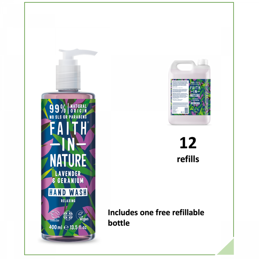Faith In Nature – Lavender & Geranium – Hand Wash – 5L