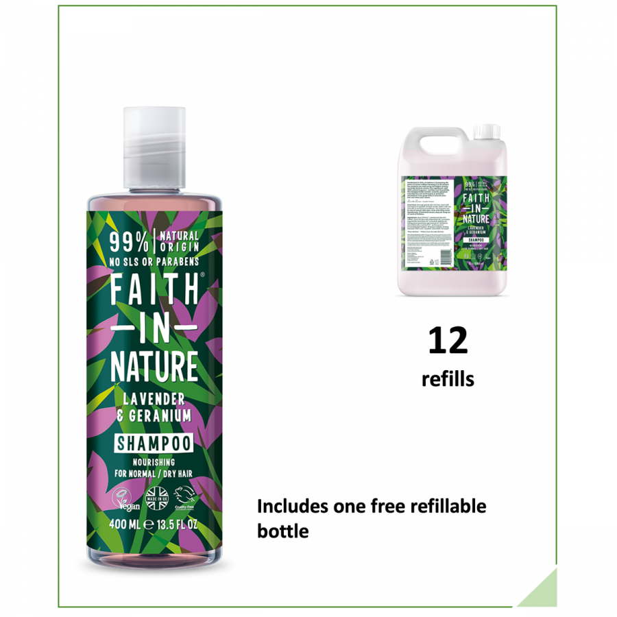 Faith In Nature – Lavender & Geranium – Shampoo – 5L