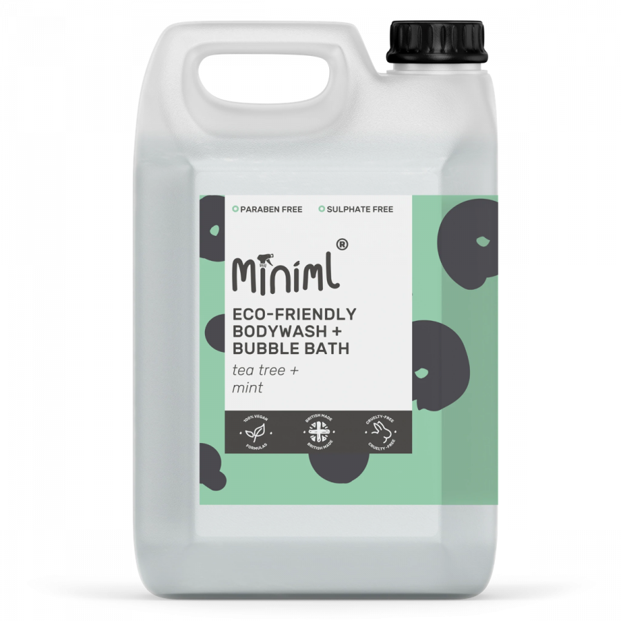 Miniml – Bodywash + Bubblebath - Tea Tree + Mint  – 5L - Refill