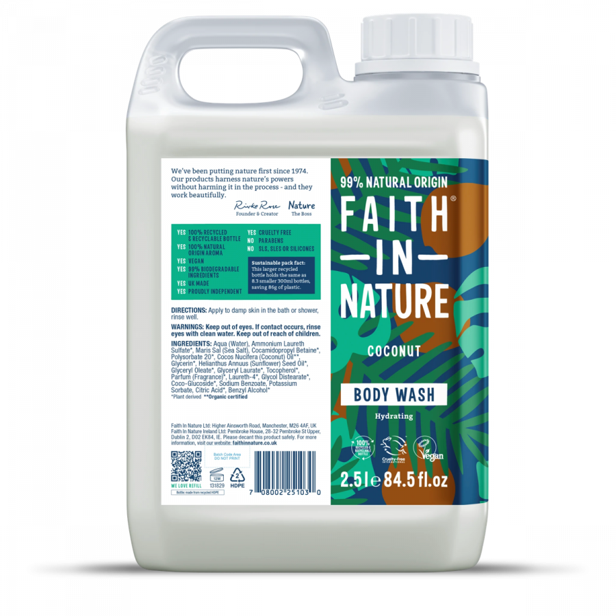 Faith In Nature – Coconut – Body Wash – 2.5L