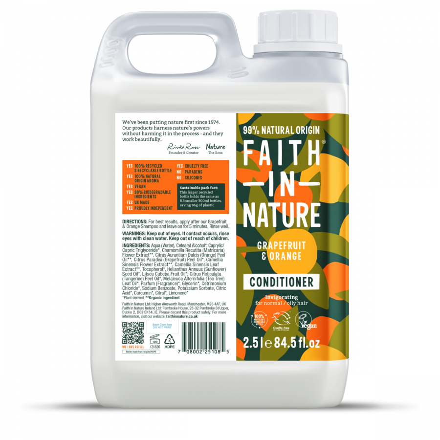 Faith In Nature – Grapefruit & Orange – Conditioner – 2.5L