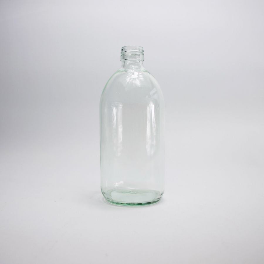 500ml Clear Glass Sirop Bottle (Optional Pump)