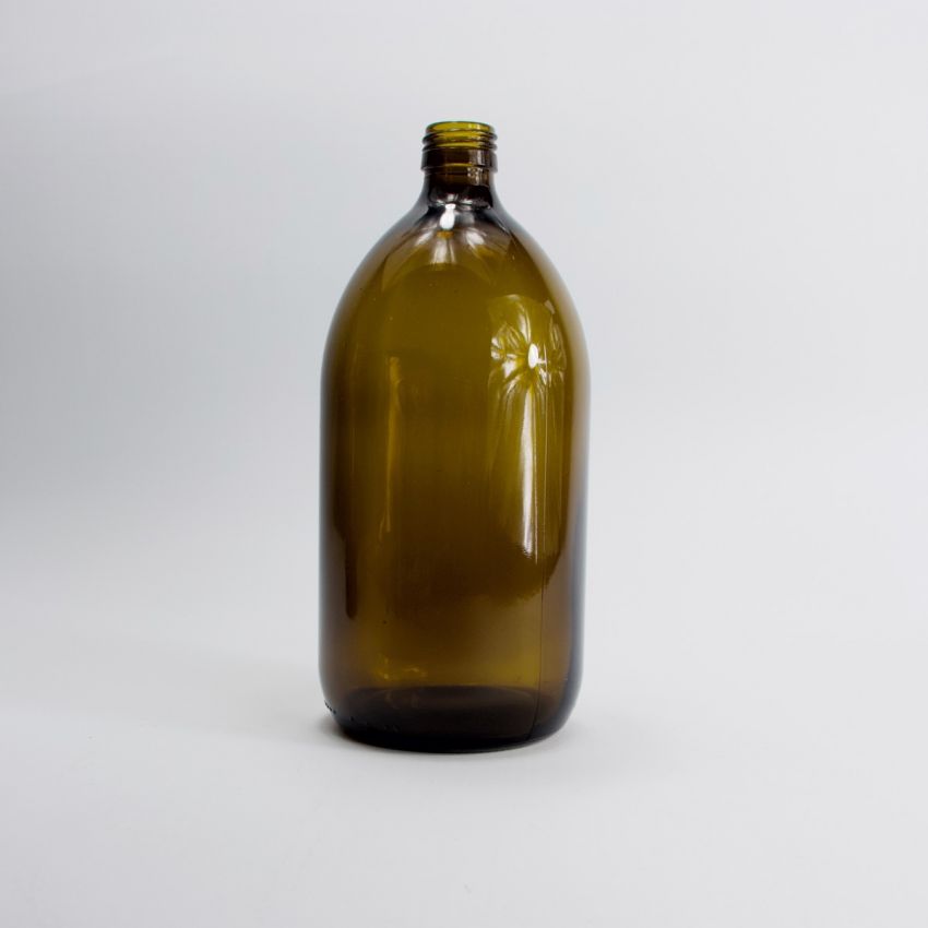 Refillable 1000ml Amber Glass Bottle with Optional Pump From Refill